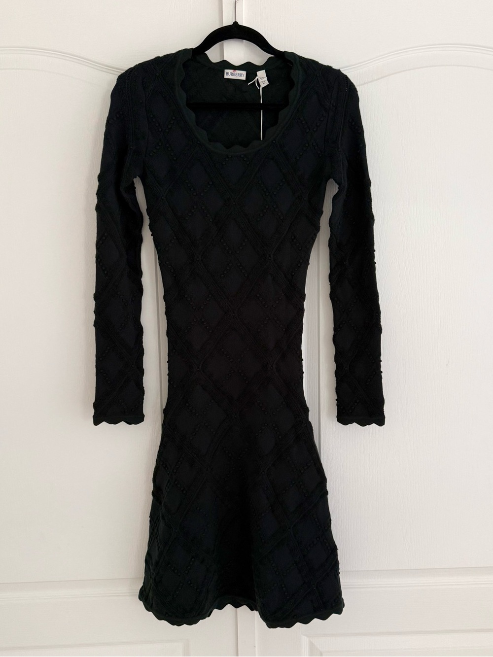 NWT Burberry Aran Wool Long-Sleeve Knitted Dress Size XS - Picture 12 of 15